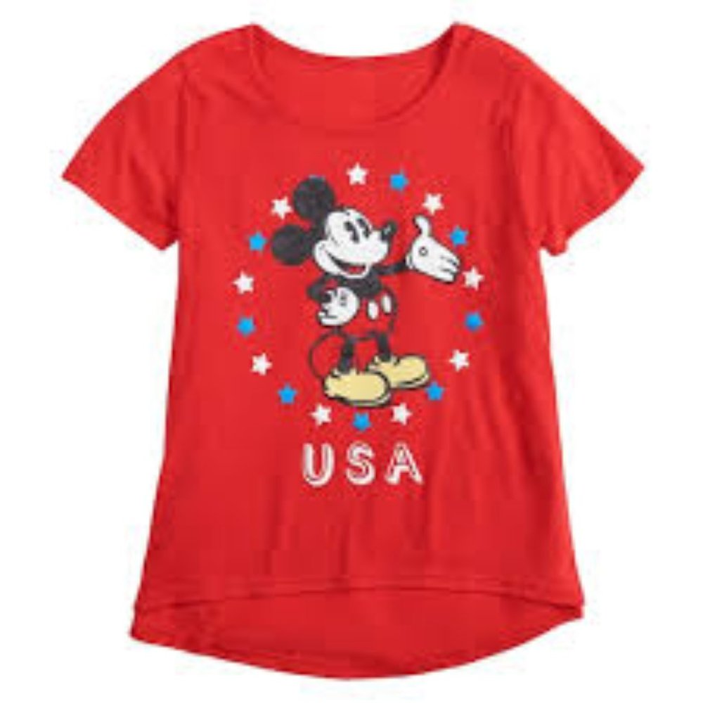Disney's Mickey Mouse Red USA Graphic Tee – NWT